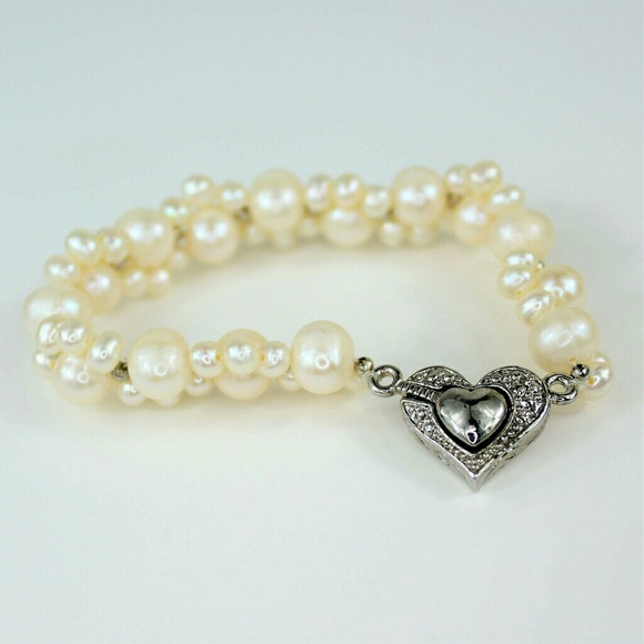 Genuine Freshwater Pearl Multi-strand Bracelet - Picture 1 of 4